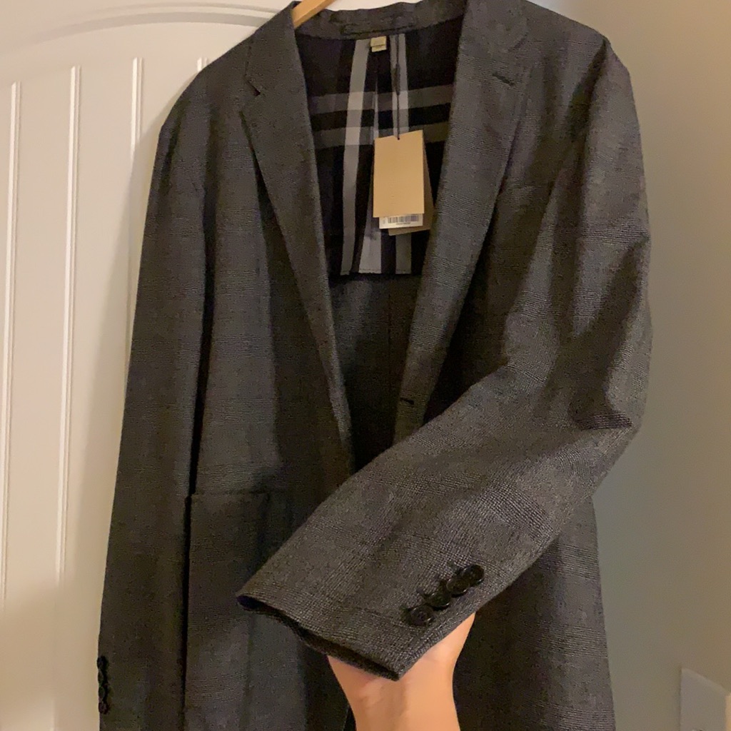 Nwt Burberry Plaid Blazer Men 46r